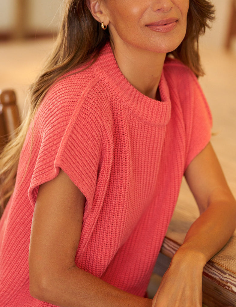 MONTECITO VEST Lobster, Pure Italian Cotton