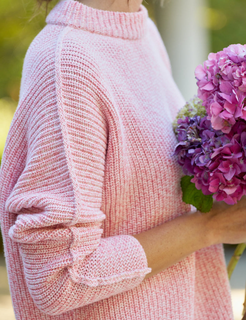 MONTECITO SWEATER Coral Reef, Pure Italian Cotton