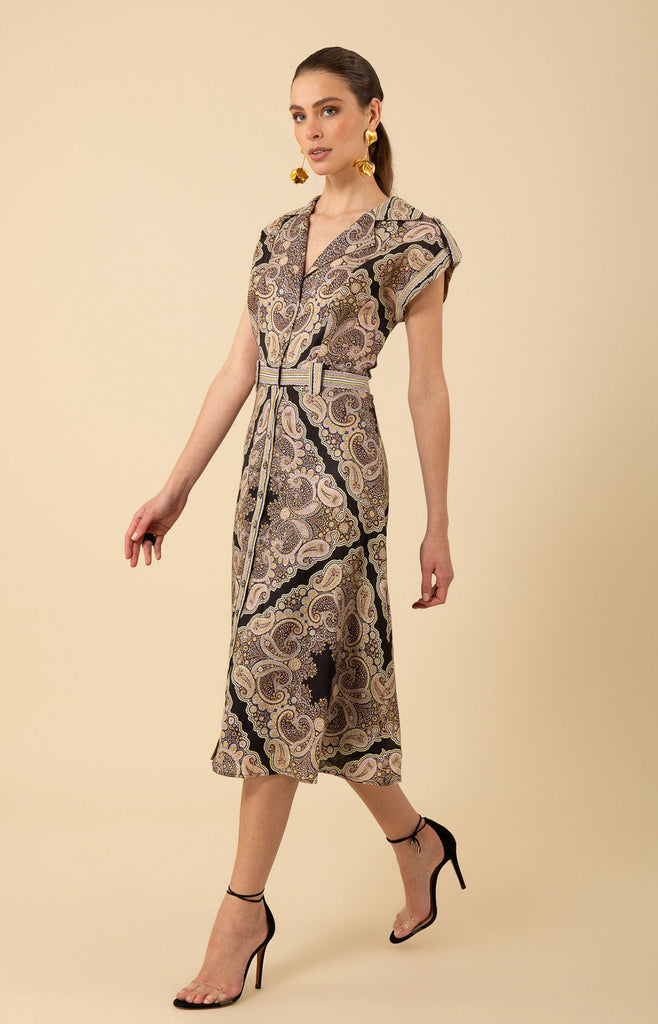 Priscilla Linen Midi Dress