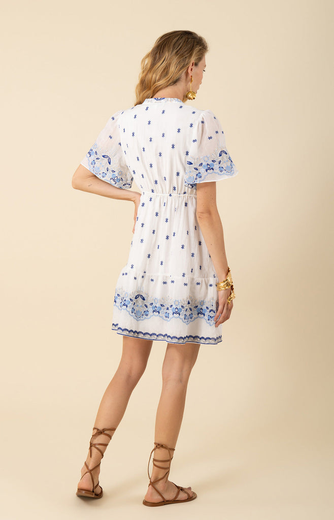 Milan Embroidered Organza Dress