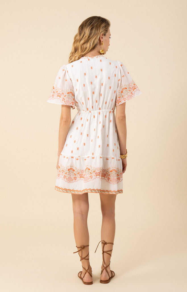 Milan Embroidered Organza Dress