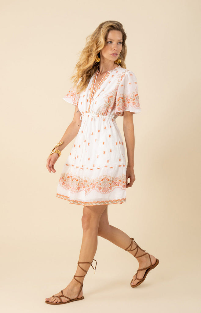 Milan Embroidered Organza Dress