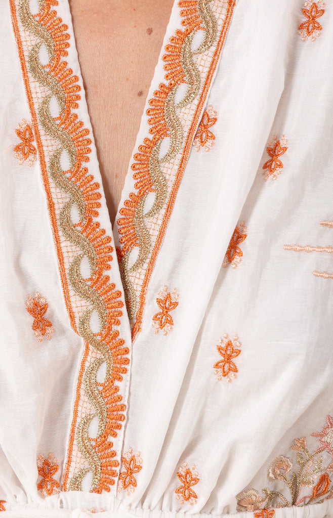 Milan Embroidered Organza Dress