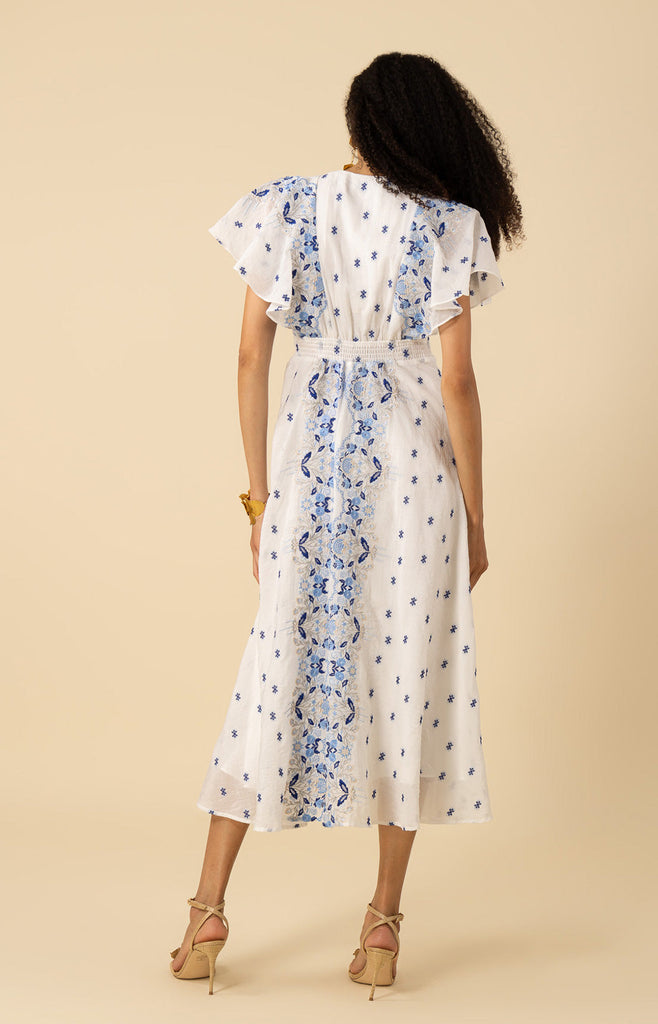 Elianna Embroidered Organza Maxi Dress