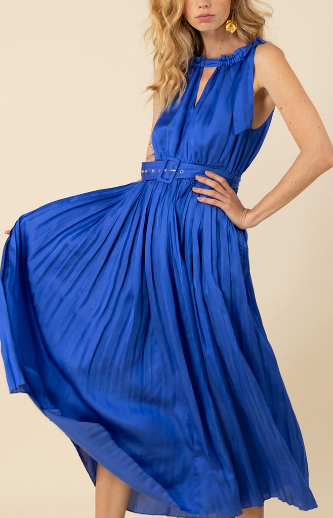 Chelsea Chiffon Pleated Solid Dress