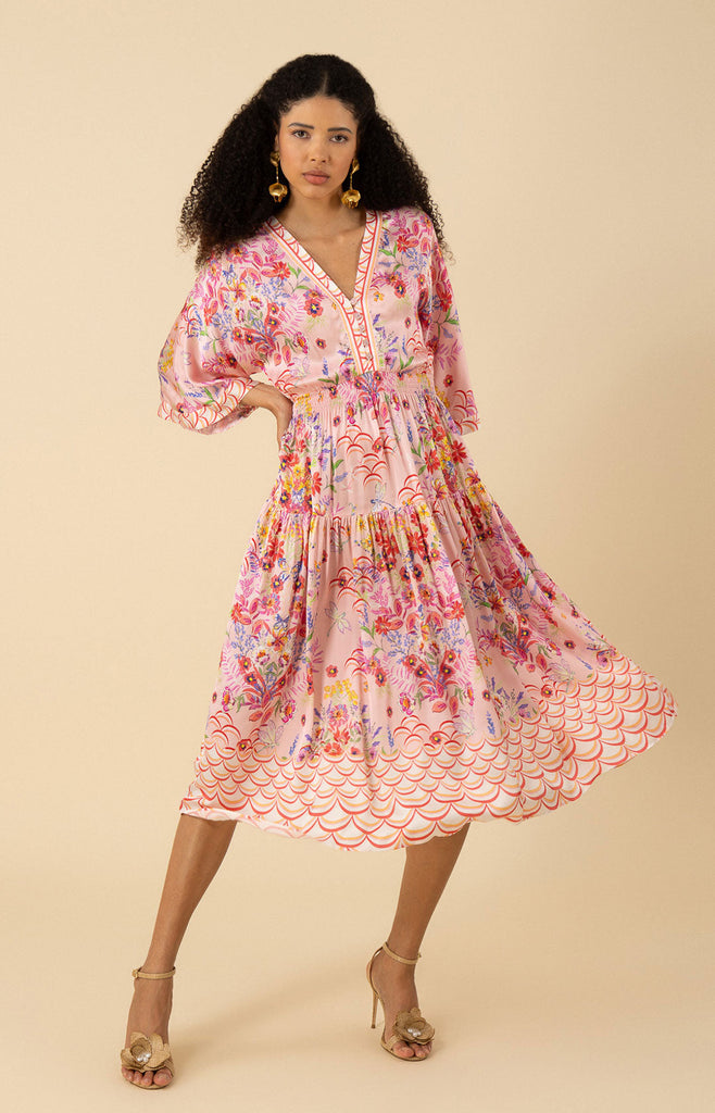 Zahra Kimono Midi Dress