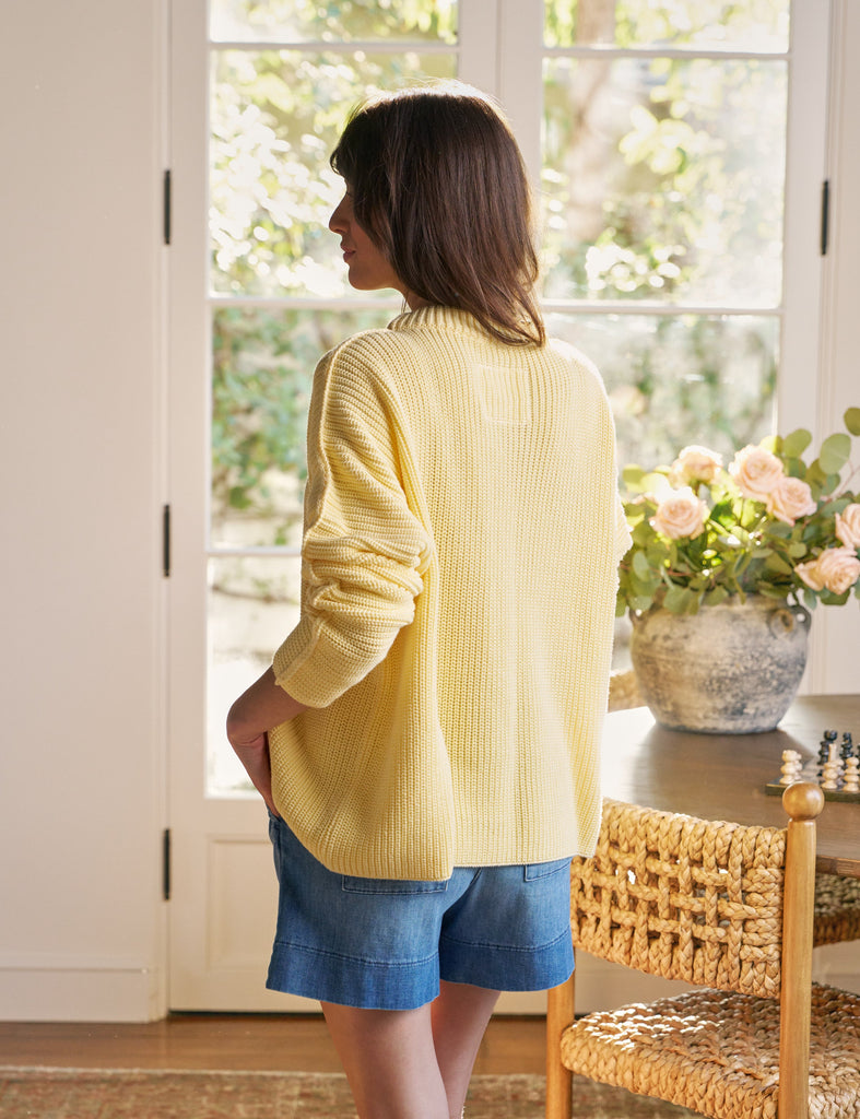 MONTECITO SWEATER Daffodil, Pure Italian Cotton