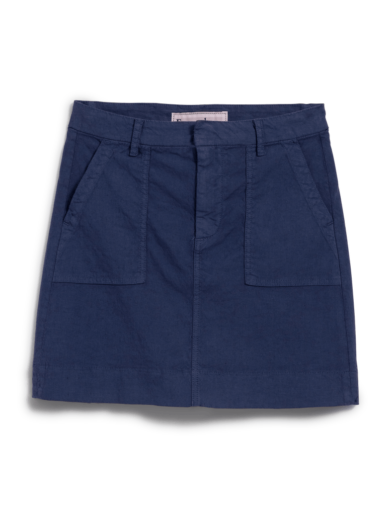 JAMESON SKIRT Summer Navy, Italian Performance Linen