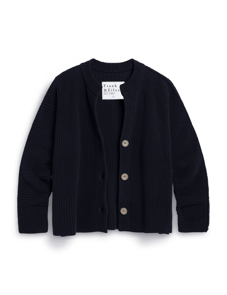 MONTECITO CARDIGAN Marine, Pure Italian Cotton