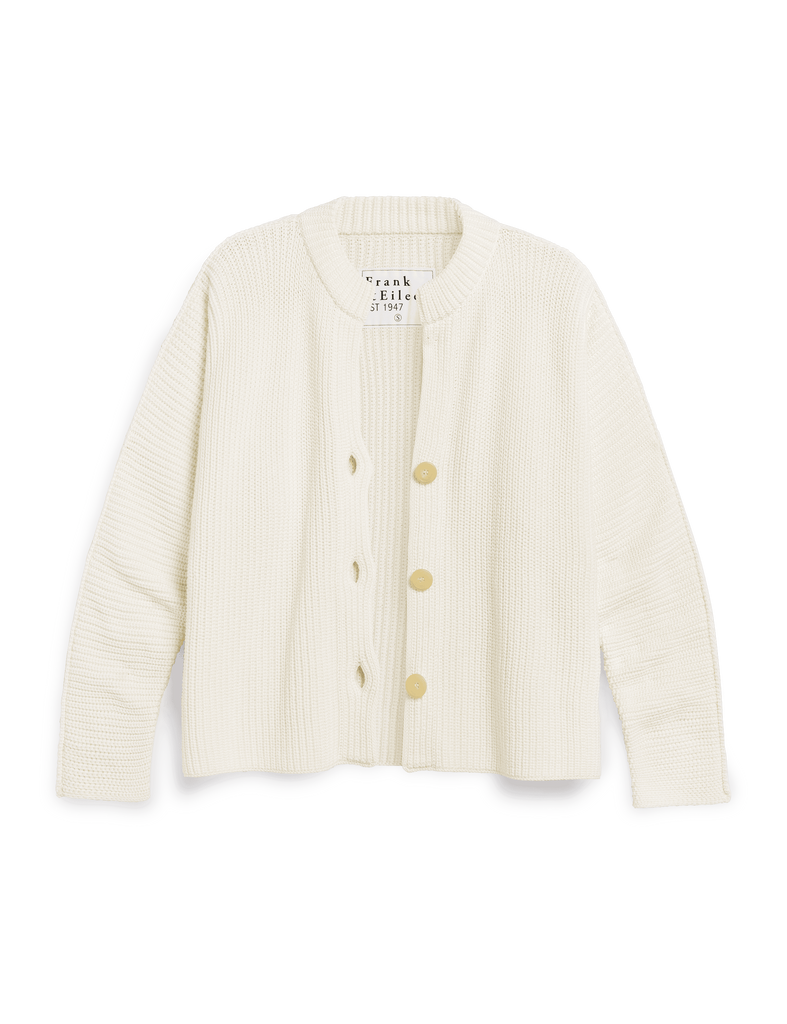 MONTECITO CARDIGAN Ivory, Pure Italian Cotton