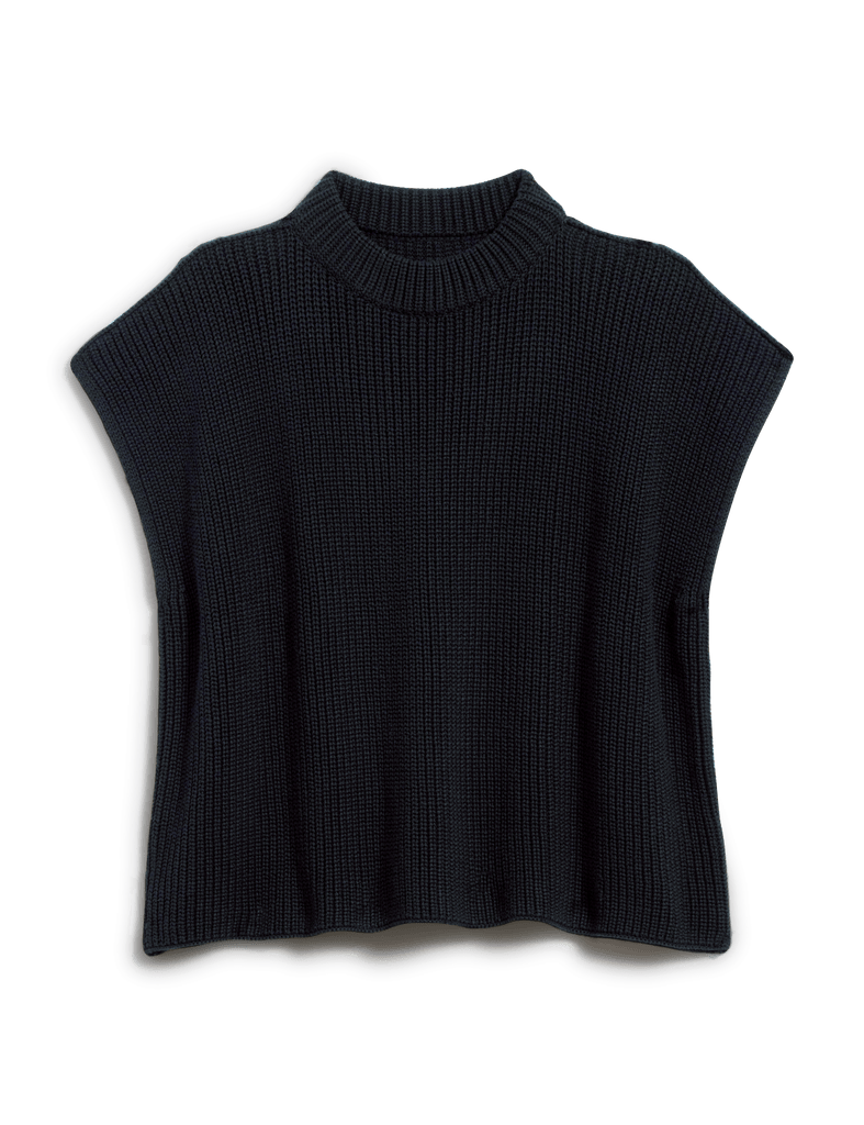MONTECITO VEST Black, Pure Italian Cotton